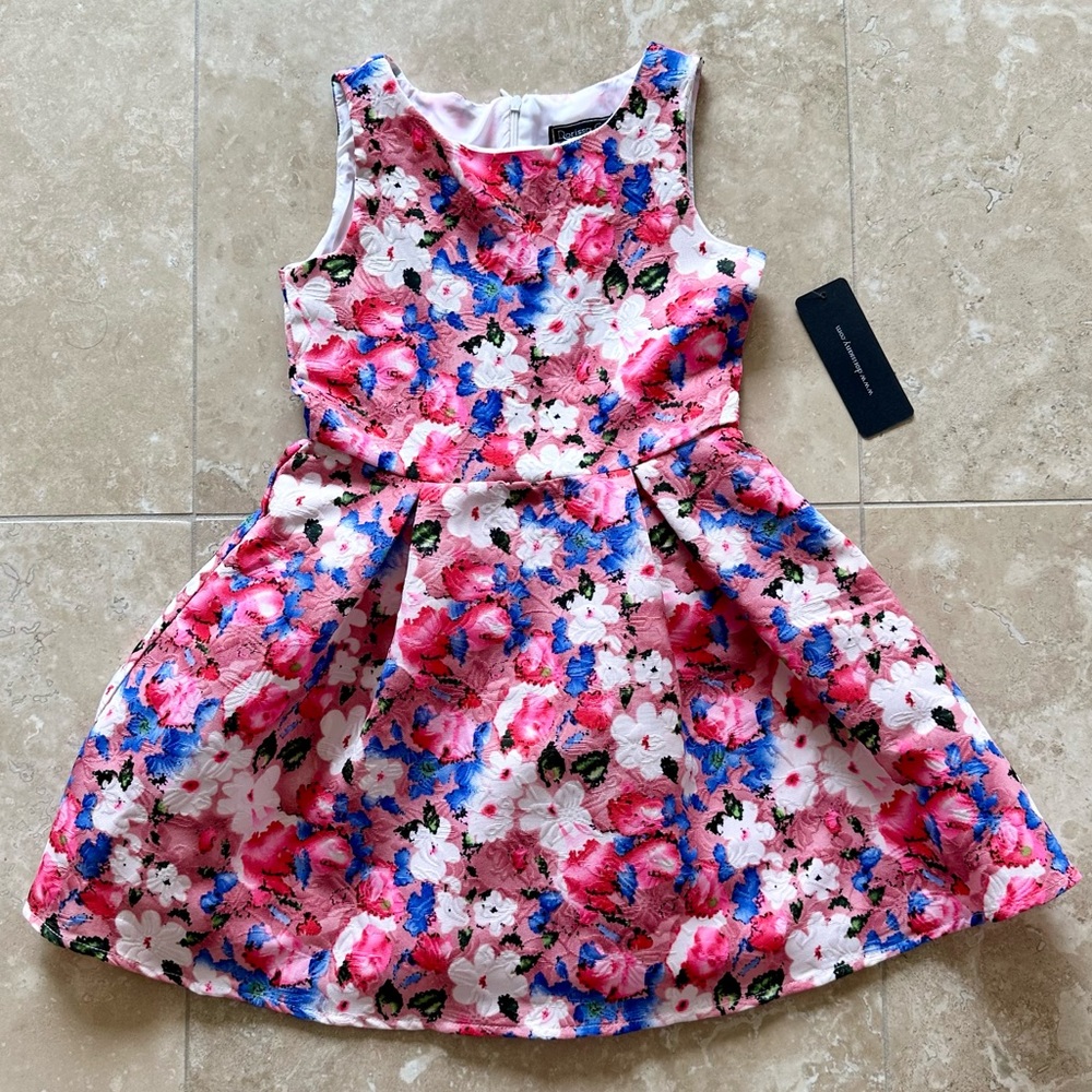NWT Dorissa Girl Pink Floral Dress, size 7